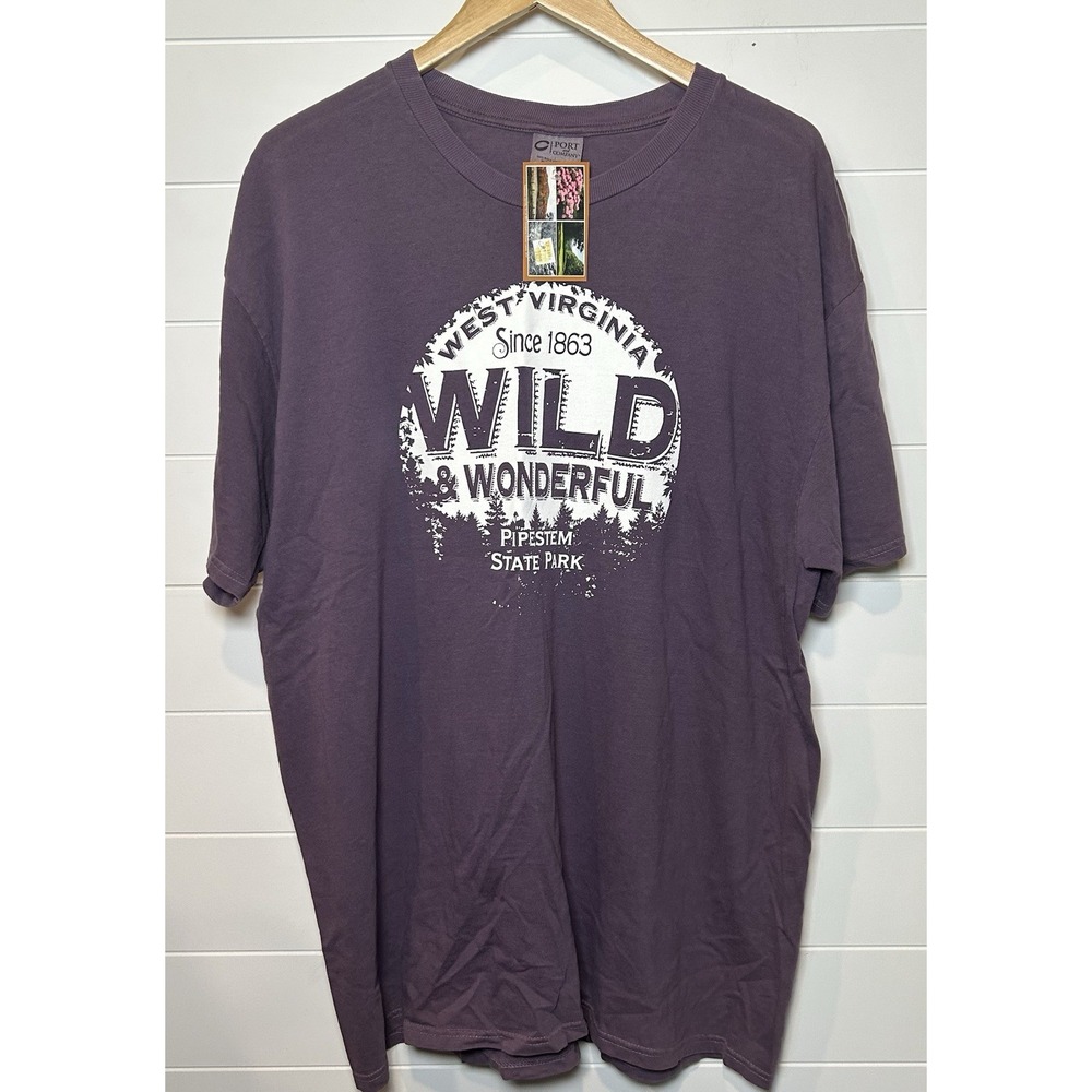 Wild & Wonderful West Virginia Pipestem State Park Tshirt Womens XL Purple